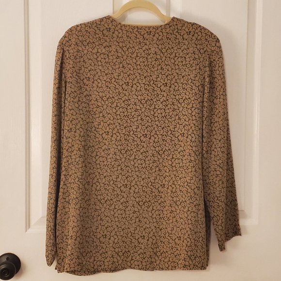 Vintage 100% Silk Button Down Shirt - Size Large - Picture 4 of 4